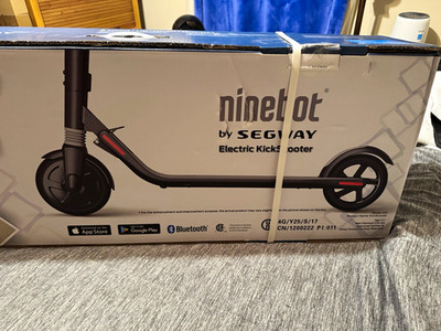 New Ninebot by Segway ES1 Electric Kick Scooter Black Folding LED Dual Brake