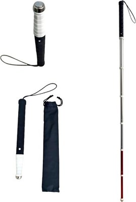 Telescopic Retractable White Cane for Blind-Foldable Mobility Stick with Wrist S