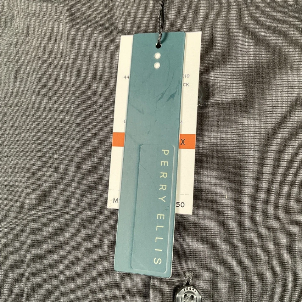 Camisa de vestir Perry Ellis para hombre 3X gris 100 % algodón manga larga nueva con etiquetas Foto 4 de 4