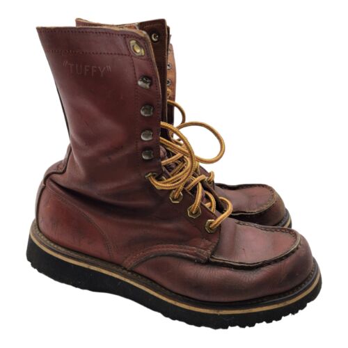 RED WING Shoes Mens Size 5 Tuffy Boots Workwear Outdoors Made in 1950s Vintage  - Picture 1 of 12