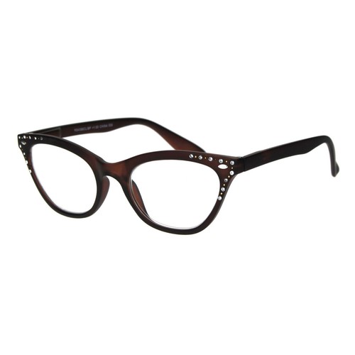 Womens Magnified Reading Glasses Rhinestone Cateye Spring Hinge Reader - 第 15/25 張圖片