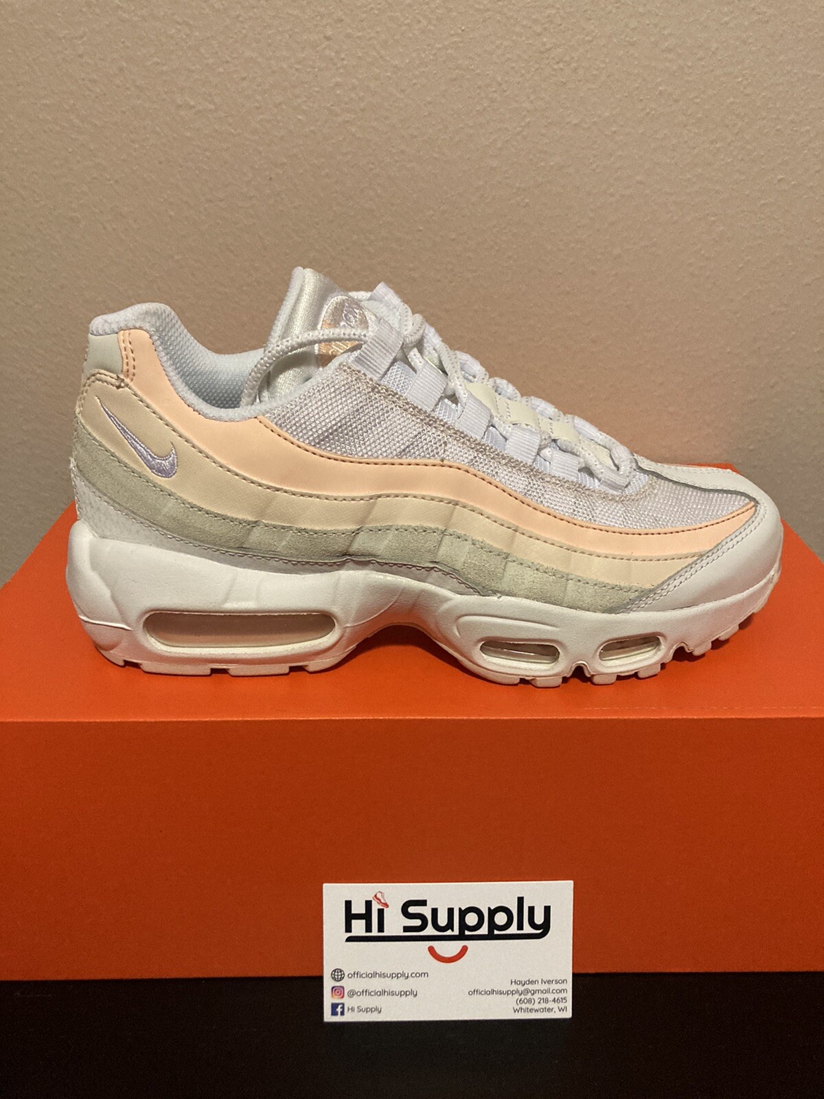Nike Air Max 95 Womens Pastel Sample Size 7 CJ0624-100 New | eBay