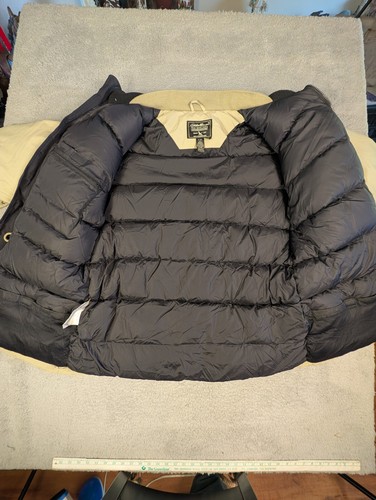 Eddie Bauer Goretex Goose Down Jacket Mens Large Tall Beige Parka Fullzip NICE - Picture 4 of 24