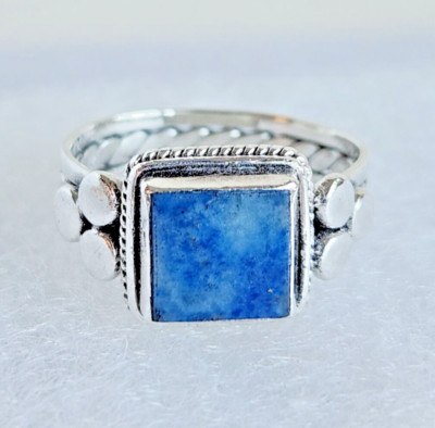 Amerikanische Ureinwohner Carol Felley Lapislazuli Sterlingsilber Ringgröße 5,5