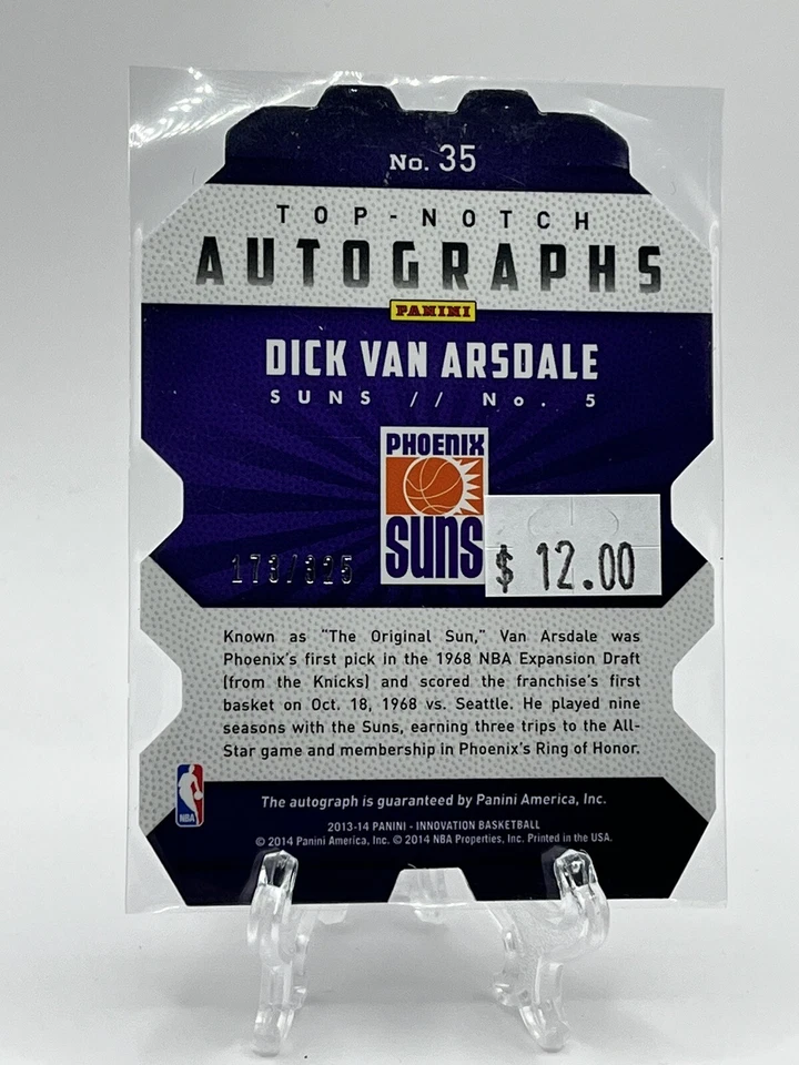 2013-14 Panini Innovation Auto 173/325 #35 Dick Van Arsdale Phoenix Suns - Image 2 of 2