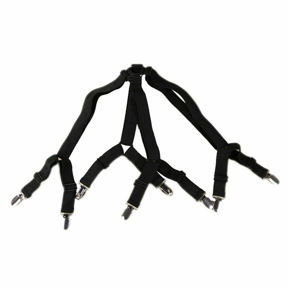 Crisscross Adjustable Bed Fitted Sheet Straps Suspenders Gripper