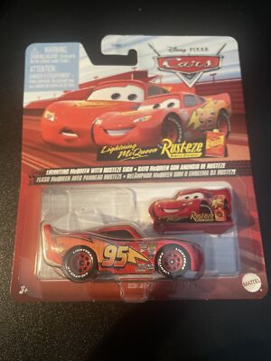Disney Pixar Cars 2022 Metal Lightning McQueen with Rusteze Sign