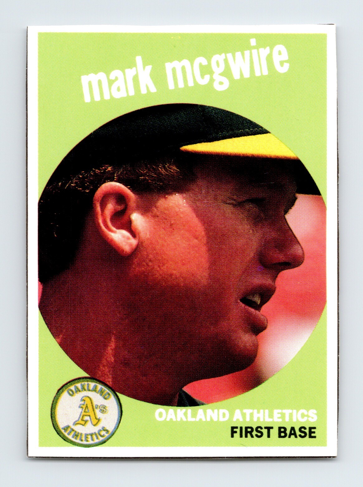 1989 Baseball Cards Magazine '59 Topps Replicas #4 Mark McGwire