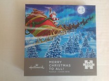 HALLMARK Merry Christmas to All Puzzle 550 Piece Santa Sleigh 18 x 24 NEW NIB