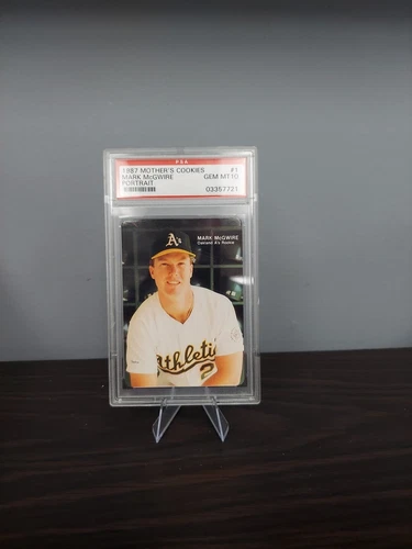 Mark McGwire 1987 Mother's Cookies Portrait Card RC #1 Rookie Gem Mint PSA 10
