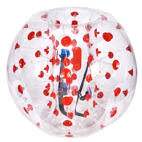 VEVOR 1,2m Bumper Ball Bubble Soccer Zorb Aufblasbarer Stoßball Rote Punkte - Bild 11 von 12