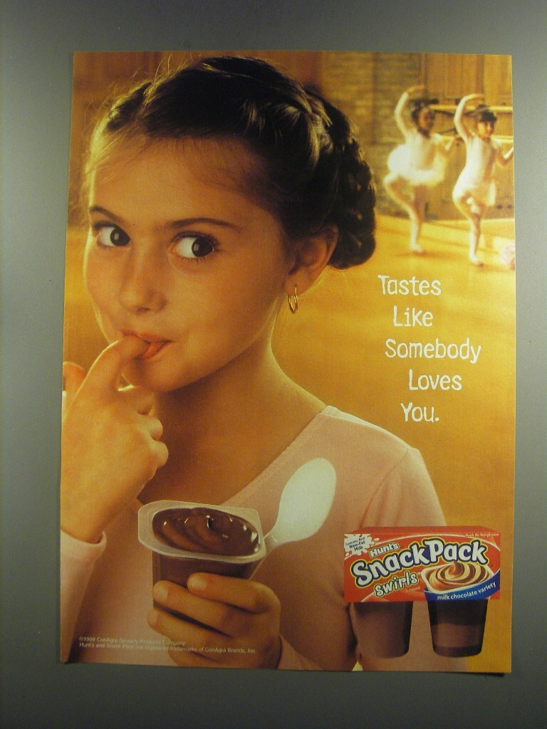 2000 Hunt's Snack Pack Ad Tastes like somebody loves you eBay