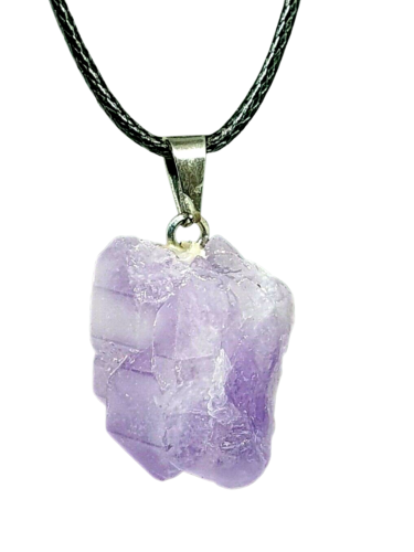 Raw Amethyst Crystal Necklace Pendant Freeform Natural Small Gemstone Spiritual - Picture 8 of 15