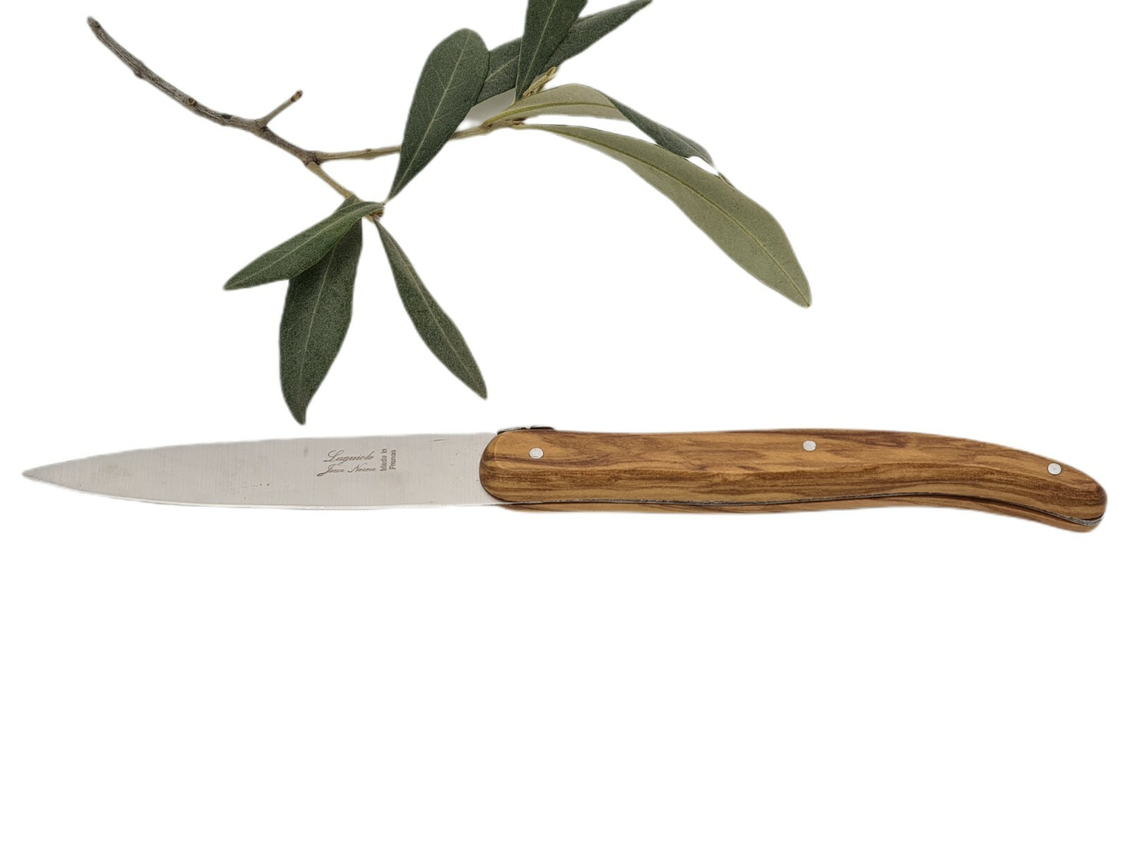 Couteau office Laguiole 8,5 cm manche bois d'olivier Réf 7028 cuisine