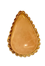 Rose Quartz Large Ring  Size 6.25 925 Sterling Silver R-252