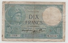 FRANCE 10 FRANCS 1939 PICK 84 LOOK SCANS