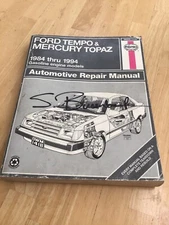 36078 (1418) HAYNES Manual FORD TEMPO & TOPAZ 1984 TO 1994 REPAIR MANUAL