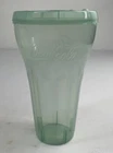 RARE Vintage Royal Jade Green Coca-Cola 32oz Plastic Glass Cup w/ Removable Lid