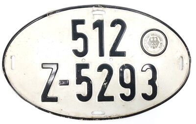 Vintage German License Plate Hauptzollamt Braunschweig Mitte | eBay