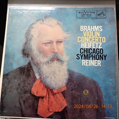NM Brahms Violin Concerto In D Op. 77 Vinyl LP RCA Victor LM 1903