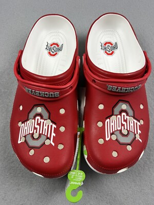 CROCS Ohio State Buckeyes Classic Clogs M9/W11 Red/White  display picture 3
