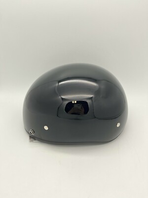 Daytona Skull Cap Half Shell Helmet Visor Kids Gloss Black Medium Open Box 