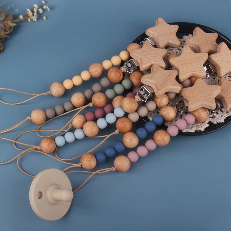Pacifier Chain Strap Anti-drop Chain Baby Dummy Clips Pacifier Clips Star Shape@ - Image 3 of 4
