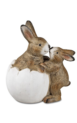 Formano Hasen Paar Mutter Kind Osterhase  Deko Hase Oster Dekoration 16 cm (#79)