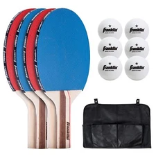 Complete Table Tennis Set with 4 Paddles 6 Balls and Organizer for Families