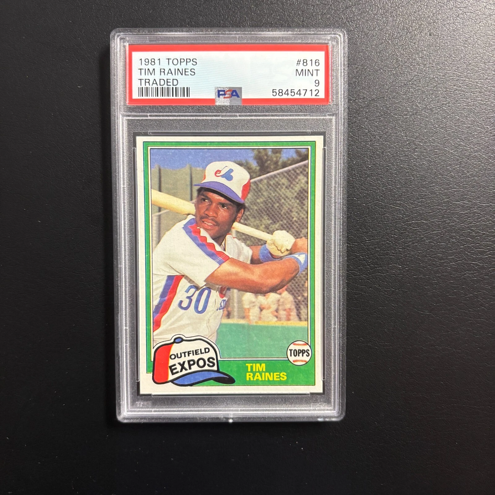 Deal for 1981 Topps Traded - Tim Raines #816 (RC) - PSA 9