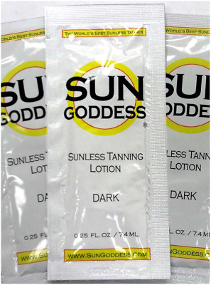 Sun Goddess - Sunless Self Tanning Lotion - DARK (4 Pack) .25 oz - [Best Tanner]