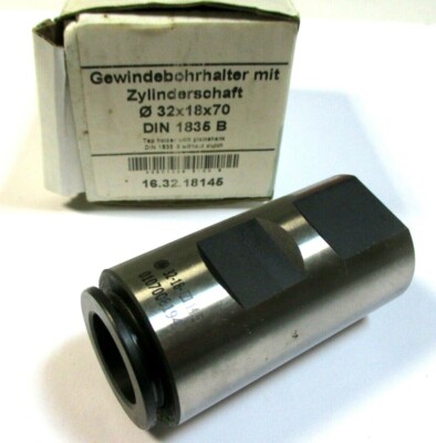 EROGLU Gewindebohrerhalter Zylinderschaft Ø32 x18x70 14,5mm DIN1835B  Neu H34704