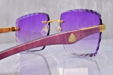 Maybach Artist 3 Lilac Purple BURL rare cartier diamond cut sunglasses G-WEC-Z25