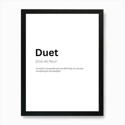 Duett Definition Bedeutung Kunstdruck gerahmt Wandbild Poster Leinwanddruck Bild