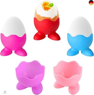 5 Stück Eierbecher, Eierbecher aus Silikon, Lustiger Egg Cup Kinder, Egg Cup 