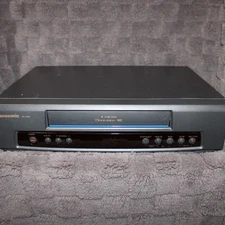 Panasonic PV-7400 4-Head Omnivision VHS VCR Player Gray Tested Working No Remote