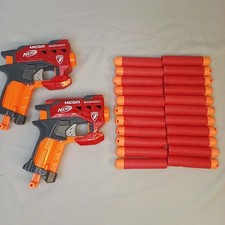 2 Nerf N Strike Mega BigShock Blasters 22 Foam Darts Projectile Toy Kids Play