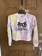 Peanuts Tie Dyed Sweatshirt Charlie Brown Snoopy Womens Size XS NWT 4.8