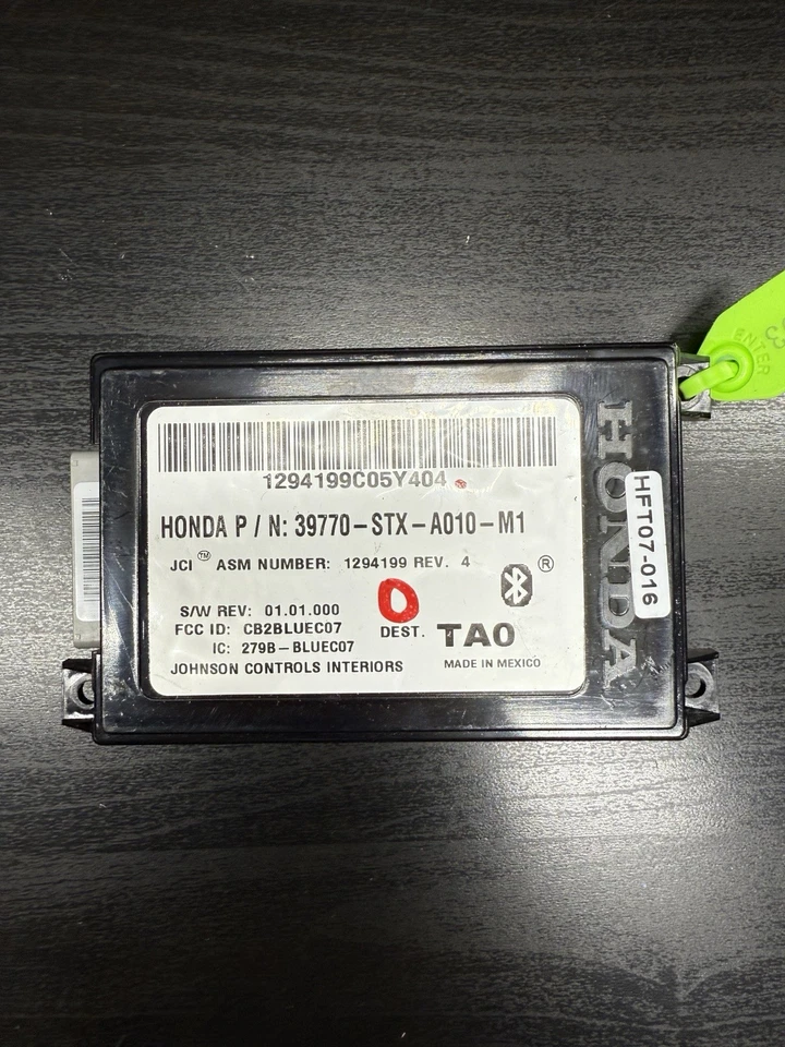 Módulo de comunicación Acura MDX 2007-2009 Bluethooth original OEM 39770-STX-A010-M1 Foto 2 de 4