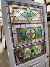 ANTIQUE FRONT DOOR - VICTORIAN / EDWARDIAN Stained Leaded Glass - Ready Soon