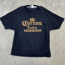 Corona Extra T Shirt Black Made in Mexico Double XL Anchor Blue
