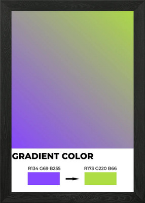 The Gradient Color Code Framed Wall Art Poster Canvas Print Picture