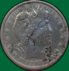 1908-O Barber Half Dollar Very Fine VF Coin, Damaged #35750