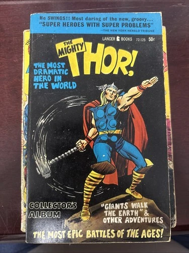 The Mighty Thor Marvel Collector's Album PB Book 1966 Lancer Books Vintage