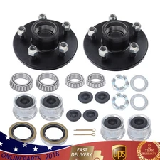 5 on 4.5" Trailer Hub Kit For 3500 lbs. #84 Spindle With Trailer Bearing Kit