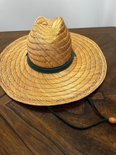 DPC Dorfman Pacific Pine Weaved Straw Universal Wide Brim Summer Hat size Small