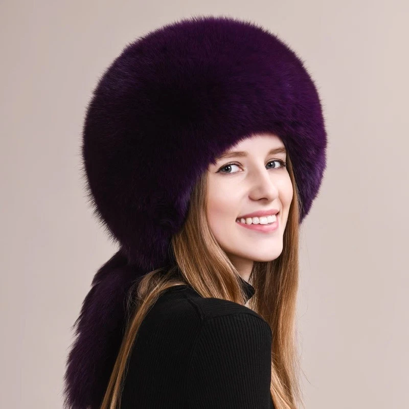 Fur Purple Hats for Women for sale | eBay display picture 2