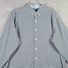 UNTUCKit Shirt Mens XL Black White Gingham Check Button Down Long Sleeve Preppy