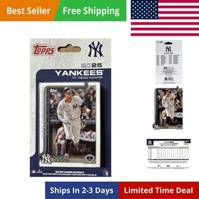 New York Yankees 2025 Factory Sealed 17 Card Team Set Featuring Aaron Judge w...
