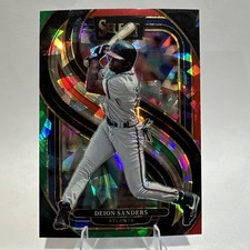 2025 Select Baseball-Deion Sanders Premier Level  Red And Green Cracked Ice #195